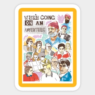 Wes Anderson Gang Sticker